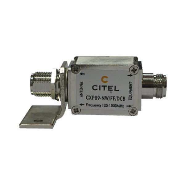 Citel Outdoor RF Protector, 25W, 50 Ohm, Dc Block, Imax 20Ka, Male-Female Tnc Connector CXP09-N/MF-DCB